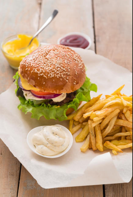 Veggie Burger with Chips