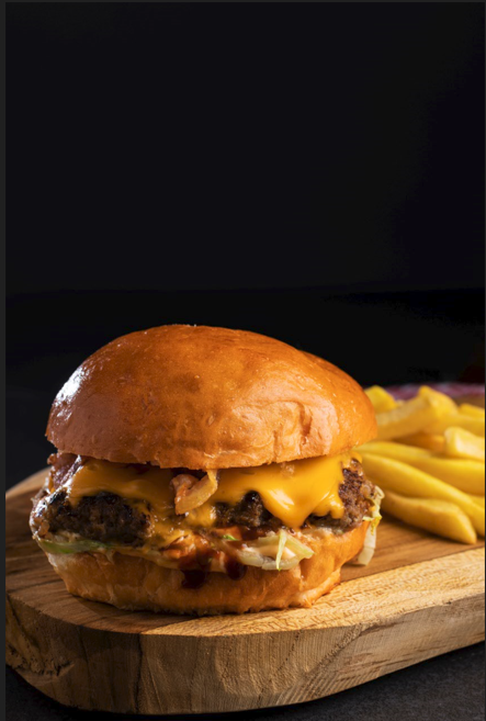Double Cheese Burger with Chips