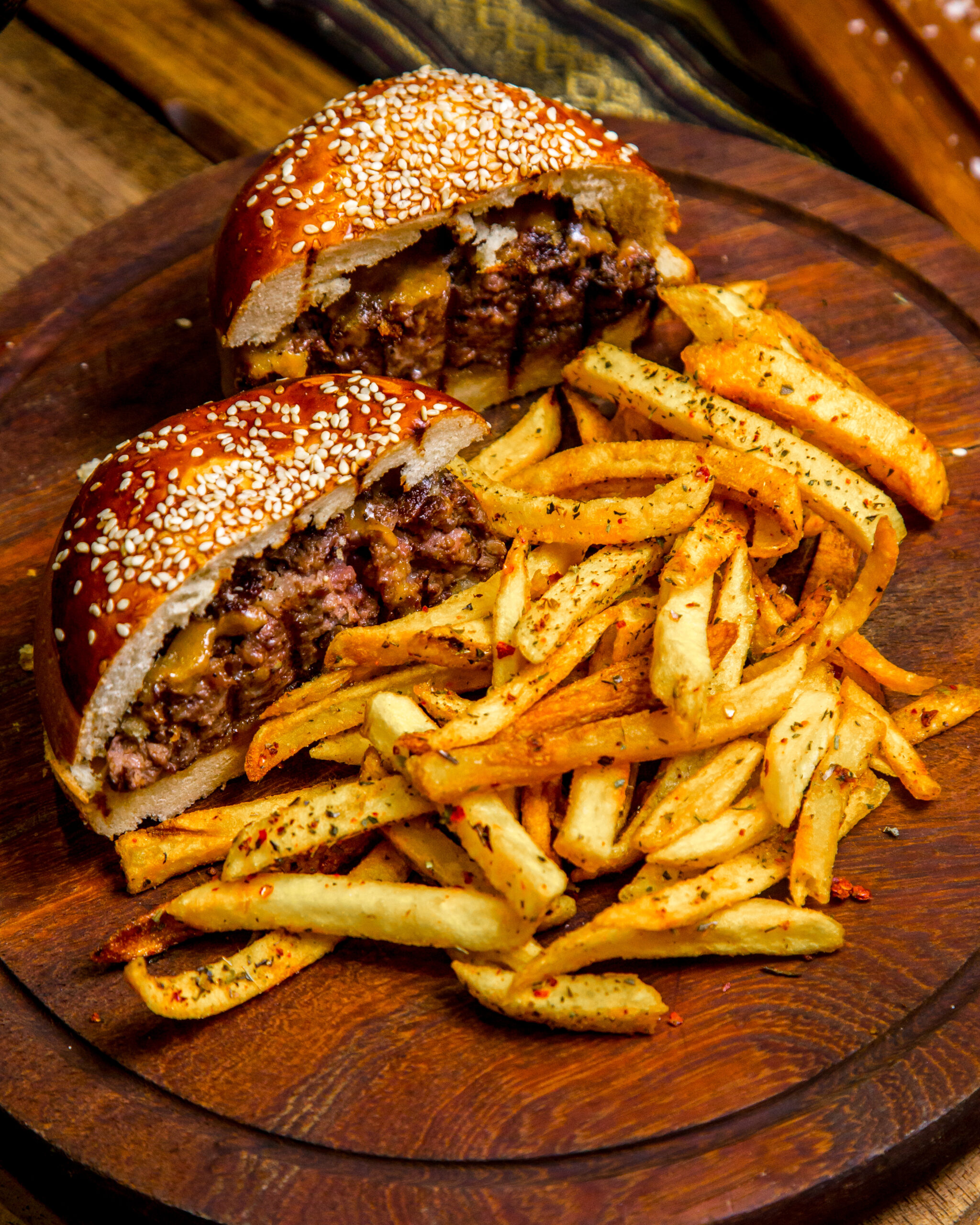 Beef Burger with Chips